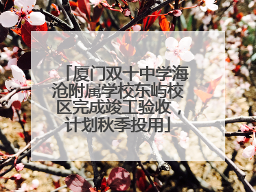 厦门双十中学海沧附属学校东屿校区完成竣工验收，计划秋季投用
