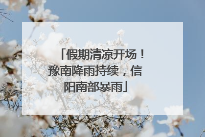 假期清凉开场！豫南降雨持续，信阳南部暴雨