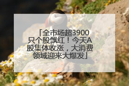 全市场超3900只个股飘红！今天A股集体收涨，大消费领域迎来大爆发