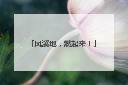 凤溪地，燃起来！