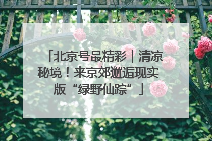 北京号最精彩｜清凉秘境！来京郊邂逅现实版“绿野仙踪”