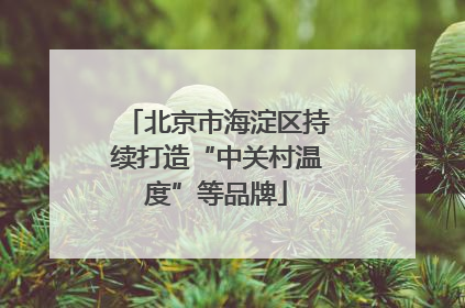 北京市海淀区持续打造“中关村温度”等品牌