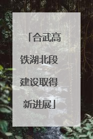 合武高铁湖北段建设取得新进展