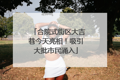 合院式街区大吉巷今天亮相！吸引大批市民涌入