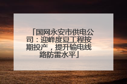 国网永安市供电公司：迎峰度夏工程按期投产，提升输电线路防雷水平