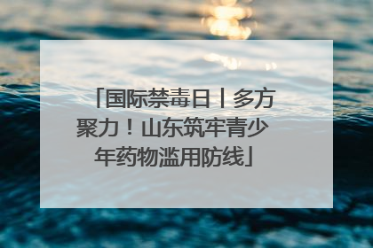 国际禁毒日丨多方聚力！山东筑牢青少年药物滥用防线