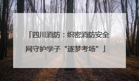 四川消防：织密消防安全网守护学子“逐梦考场”