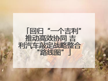 回归“一个吉利” 推动高效协同 吉利汽车敲定战略整合“路线图”