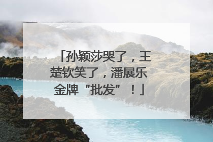 孙颖莎哭了，王楚钦笑了，潘展乐金牌“批发”！