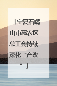 宁夏石嘴山市惠农区总工会持续深化“产改”