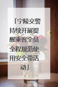 宁陵交警持续开展提醒乘客全员全程规范使用安全带活动