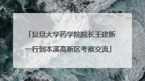 复旦大学药学院院长王建新一行到本溪高新区考察交流