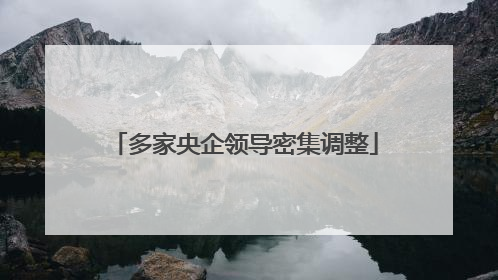 多家央企领导密集调整