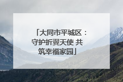 大同市平城区：守护折翼天使 共筑幸福家园