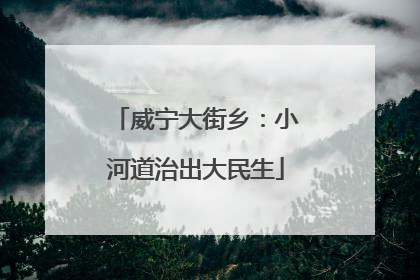威宁大街乡：小河道治出大民生