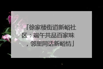 徐家楼街道新峪社区：端午共品百家味，邻里同话新峪情