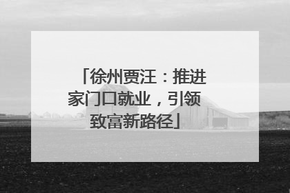 徐州贾汪：推进家门口就业，引领致富新路径