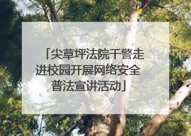 尖草坪法院干警走进校园开展网络安全普法宣讲活动