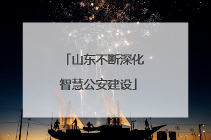 山东不断深化智慧公安建设