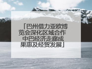 巴州借力亚欧博览会深化区域合作 中巴经济走廊成果惠及经贸发展