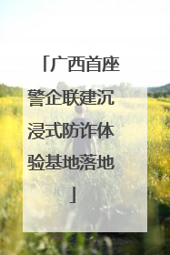 广西首座警企联建沉浸式防诈体验基地落地