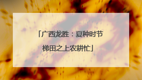 广西龙胜：夏种时节 梯田之上农耕忙