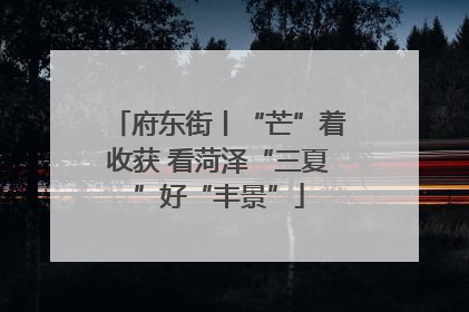 府东街丨“芒”着收获 看菏泽“三夏”好“丰景”