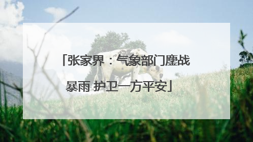 张家界：气象部门鏖战暴雨 护卫一方平安