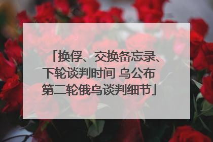 换俘、交换备忘录、下轮谈判时间 乌公布第二轮俄乌谈判细节