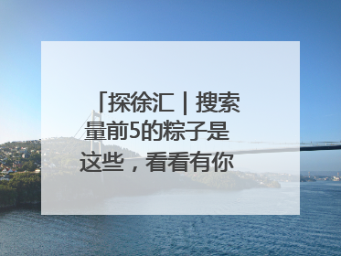 探徐汇｜搜索量前5的粽子是这些，看看有你爱吃的吗？