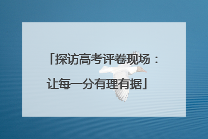 探访高考评卷现场：让每一分有理有据