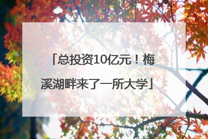 总投资10亿元！梅溪湖畔来了一所大学