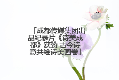 成都传媒集团出品纪录片《诗美成都》获赞 古今诗意共绘诗美画卷