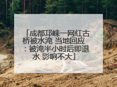 成都邛崃一网红古桥被水淹 当地回应：被淹半小时后即退水 影响不大