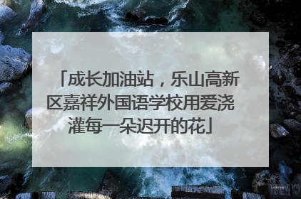 成长加油站，乐山高新区嘉祥外国语学校用爱浇灌每一朵迟开的花