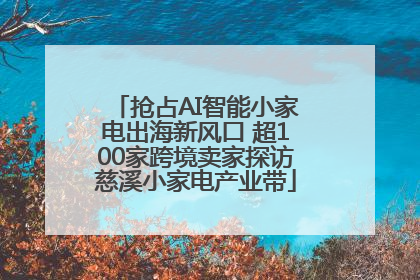 抢占AI智能小家电出海新风口 超100家跨境卖家探访慈溪小家电产业带