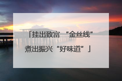 挂出致富 “金丝线” 煮出振兴“好味道”