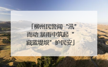 柳州民警闻“汛”而动 暴雨中筑起“藏蓝堤坝”护民安