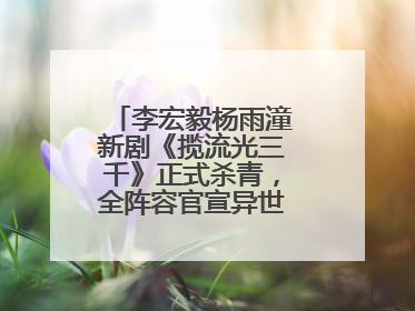 李宏毅杨雨潼新剧《揽流光三千》正式杀青，全阵容官宣异世界之旅将启
