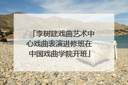 李树建戏曲艺术中心戏曲表演进修班在中国戏曲学院开班