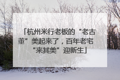 杭州米行老板的“老古董”美起来了，百年老宅“来其美”迎新生