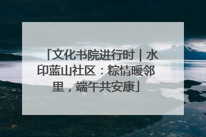 文化书院进行时｜水印蓝山社区：粽情暖邻里，端午共安康