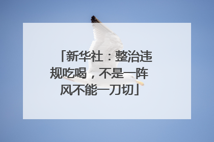 新华社：整治违规吃喝，不是一阵风不能一刀切