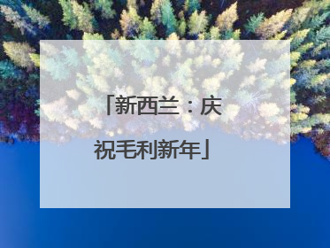 新西兰：庆祝毛利新年
