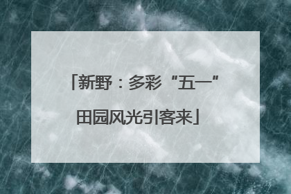 新野：多彩“五一” 田园风光引客来
