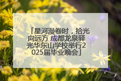 星河漫卷时，拾光向远方 成都龙泉驿光华东山学校举行2025届毕业晚会