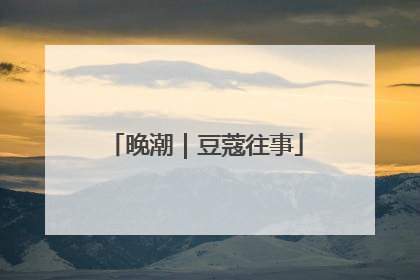 晚潮｜豆蔻往事