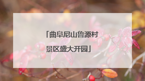 曲阜尼山鲁源村景区盛大开园