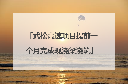 武松高速项目提前一个月完成现浇梁浇筑