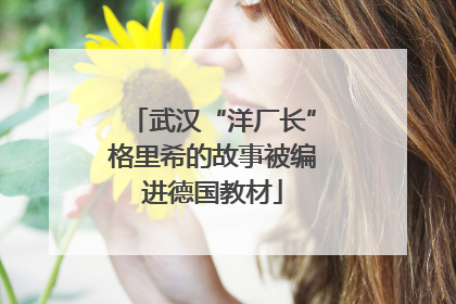 武汉“洋厂长”格里希的故事被编进德国教材